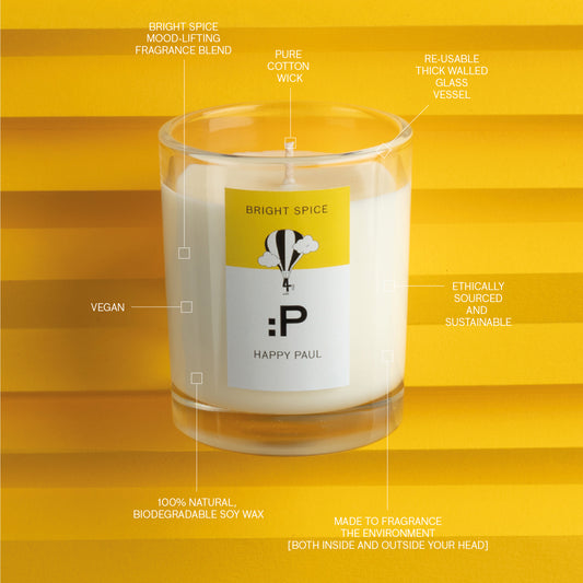 Bright Spice Soy Wax Candle (100% Natural, 220g)