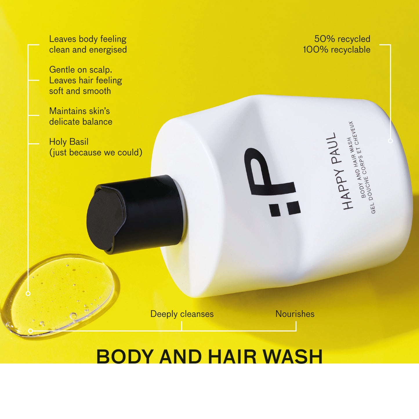 All-In-One, Energising Body and Hair Wash, 300ml